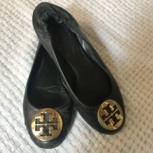 Tory Burch Black Flats